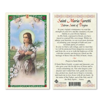Saint Maria Goretti with St. Maria Prayer -PaperStock Holy Card 049ENL