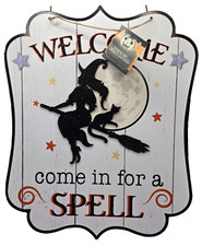 Halloween Sign Wall Door Witchy Decor Welcome / come in for a SPELL 