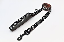 NEW Geniusgogo Padded Neoprene Handle Dog/Pet Leash 1" X 5ft Skulls/Bats