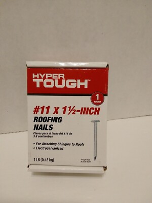 Hyper Tough #11 X 1.5 Inch Roofing Nails 1 Lb Box Electrogalvanized