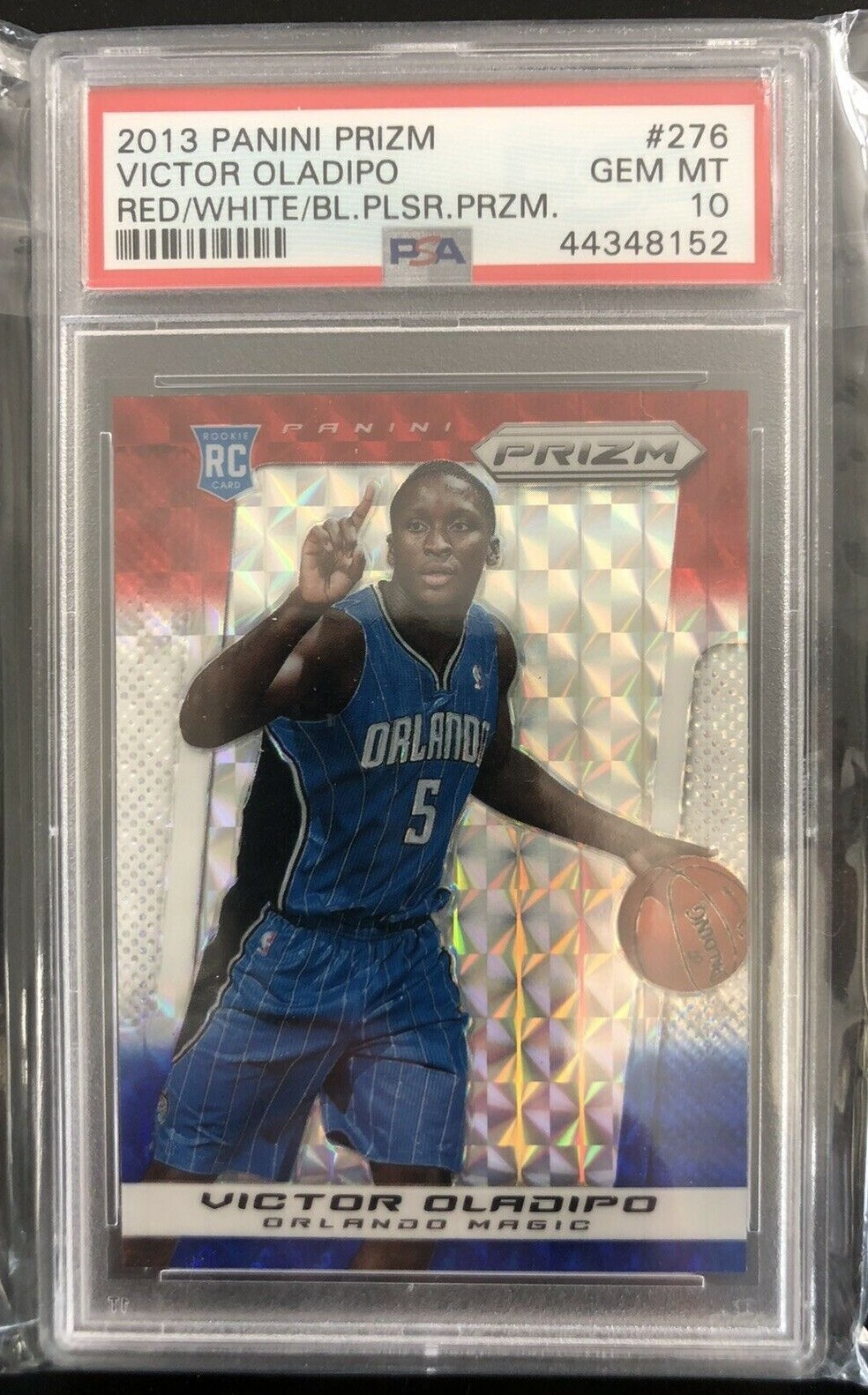 2013 Panini Prizm Victor Oladipo Red White Blue Mosaic Prizm 276 PSA 10 Gem Mint