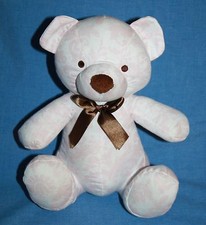 Kidsline Teddy Bear 9" Baby Girl Pink Brown White Plush Flower Soft Toy Stuffed