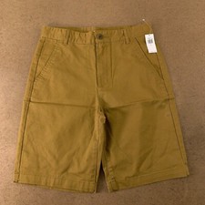 Old NAvy Boys Size 16 Brown Built-In Flex Flat-Front Straight Twill Shorts Flaw