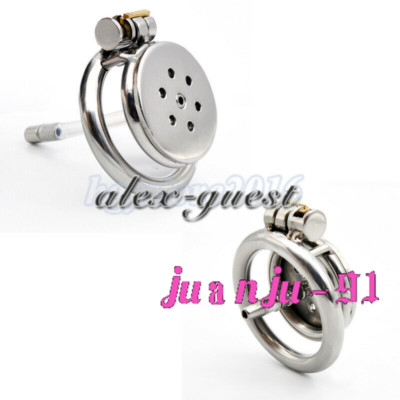 New Super Small Stainless Steel Chastity Flat Cage Male Device Lock Enhance Ring