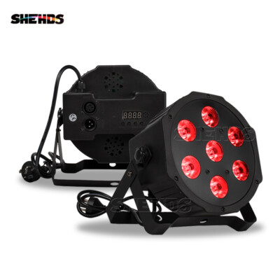 SHEHDS LED Flat Par 7x12W RGBW Lighting For Disco Party Bar DJ Stage Effect