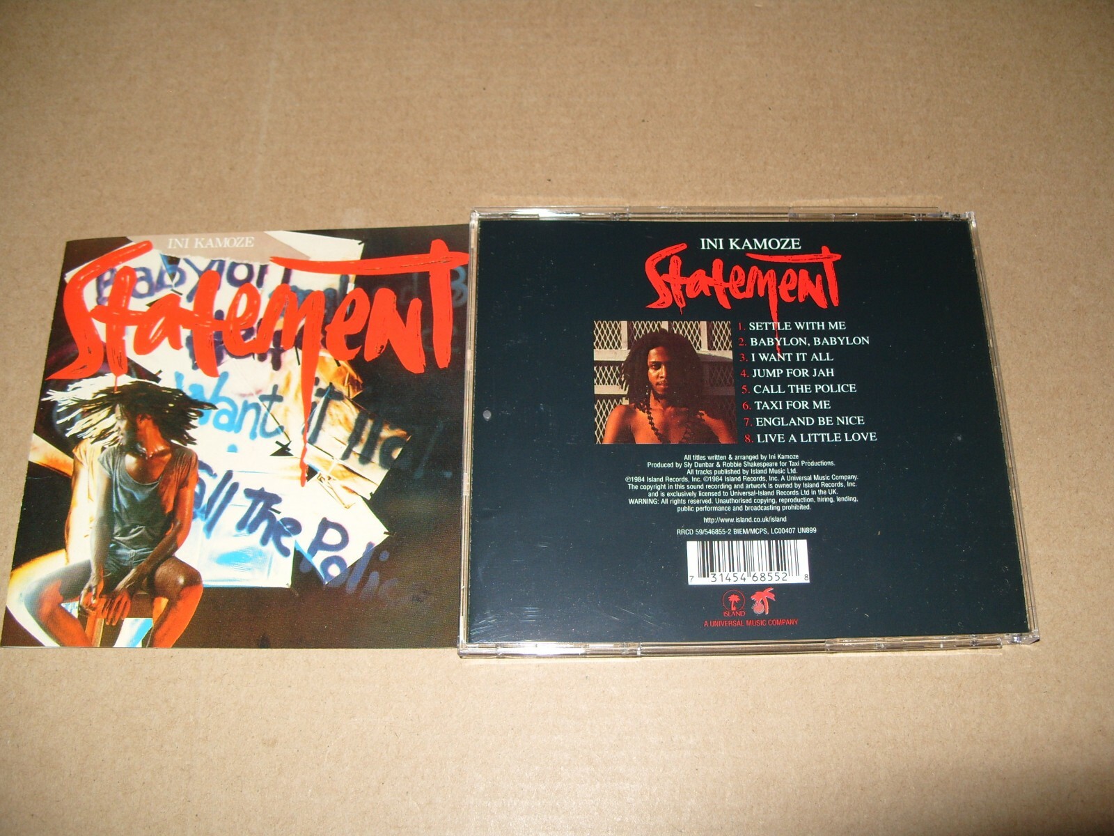 Ini Kamoze - Statement 2000 cd + Inlays Near Mint + condition   (F11)