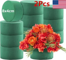 2Pcs Round Floral Foam,Green Wet Foam Block,Wet Florist Floral Foam Block Flow