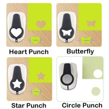 0.6/1 IN Hole Shape Punch Craft Set Craft Cards Paper Scrapbooking Supplies Tool