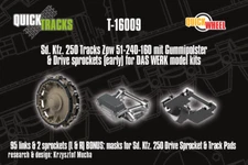 1/16 QuickTracks T16009 Sd.Kfz. 250 Tracks & Early Drive Sprockets for DAS WERK