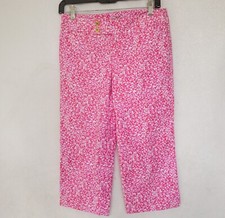 Lilly Pulitzer Capri Pants Palm Beach Fit Pink Fish Size 2