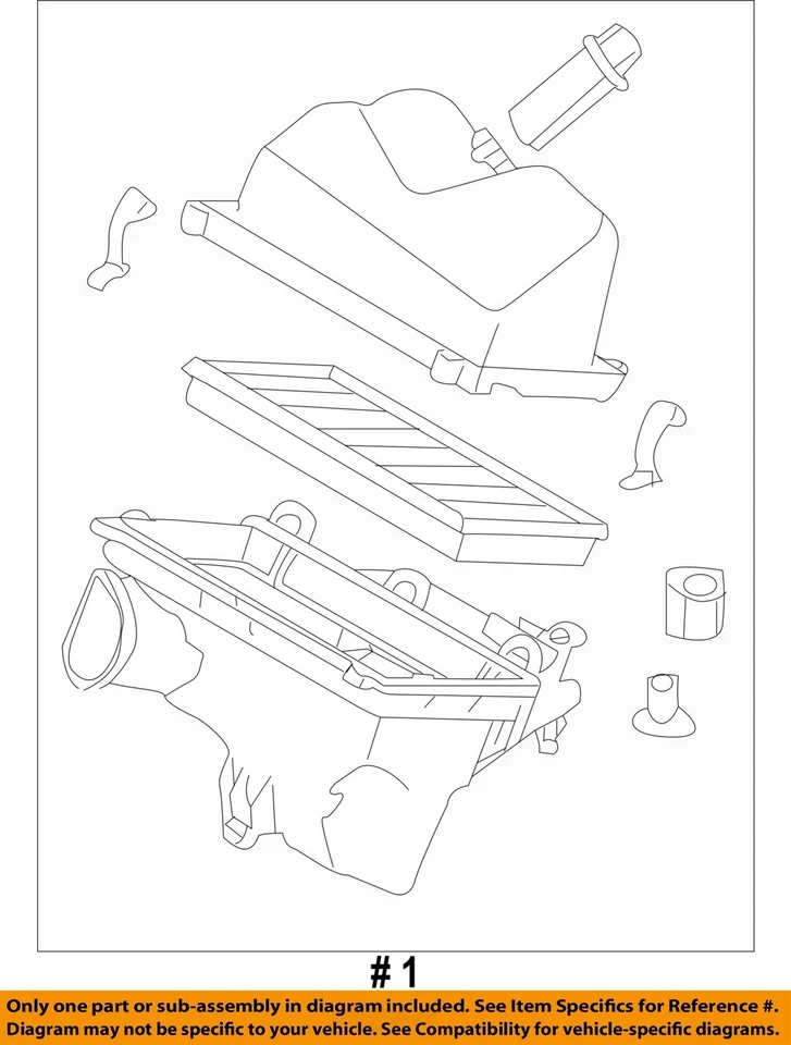 Conjunto de filtro de aire usado se adapta a: Nissan Murano 2009 3,5 L 6 cilindros grado A Foto 4 de 4