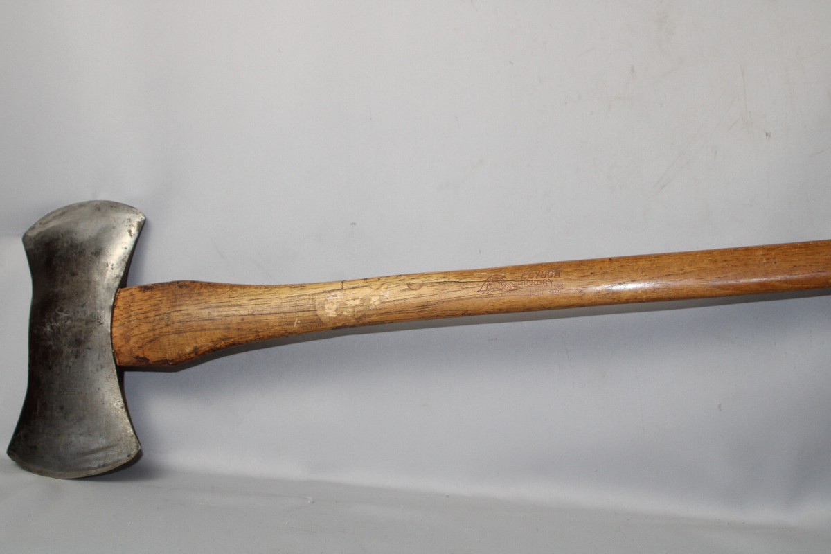 FINE USER Antique Vintage KNOT KLIPPER Mann Double Bit Axe