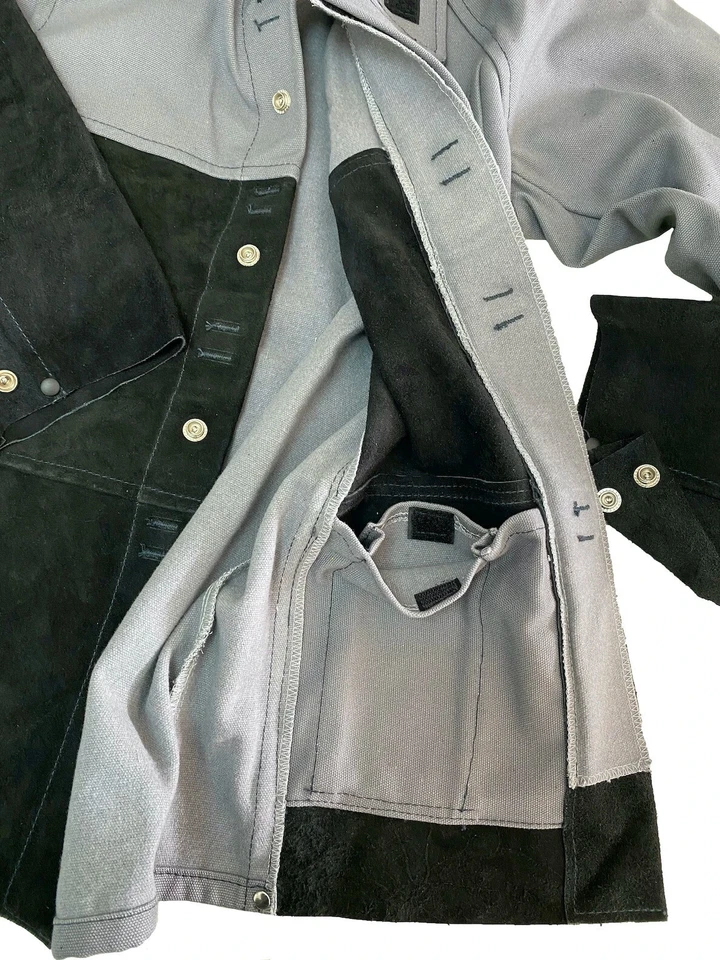 Flame Resistant Coverall Fire Proof Jackets Knight Cow Leather Clothing Protect - Image 2 of 4