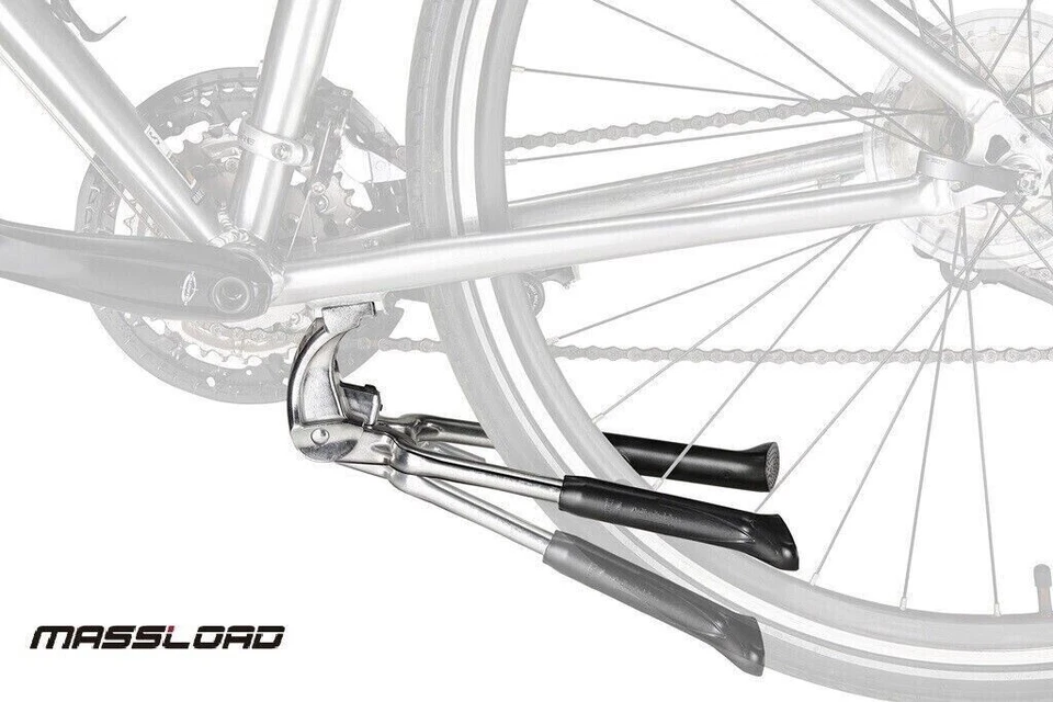 Bicicleta Doble Pata de Cabra Ajustable 24" 26" 28" Resistente Plateado CL-KA54 Foto 2 de 4