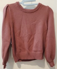 Aritzia Wilfred Women's Seabrook Rose Sweater Cropped Pullover Knit Sz S NWT