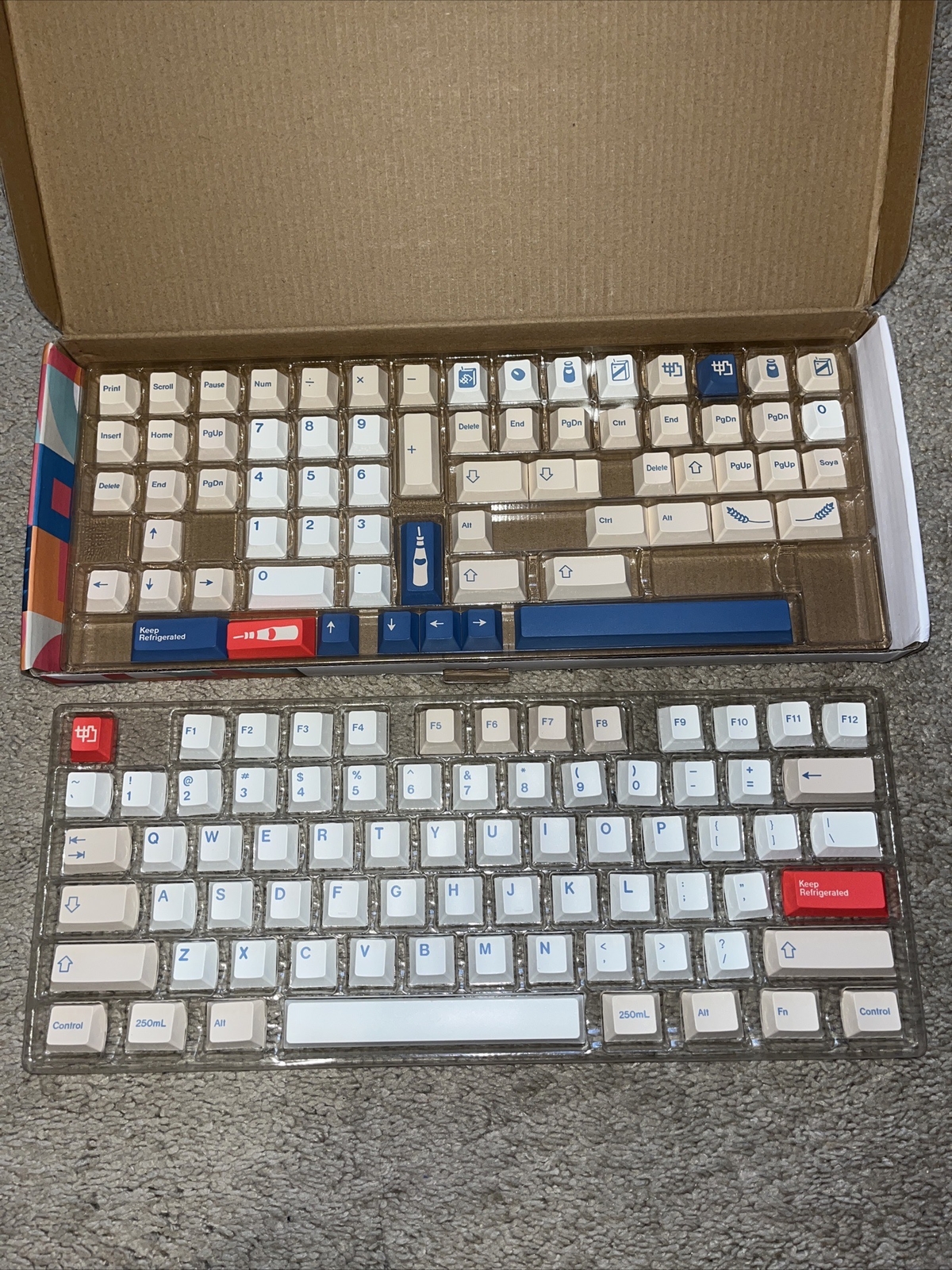 Clone GMK Soy Milk Keycaps PBT Heat Sublimation Mechanical Keyboard