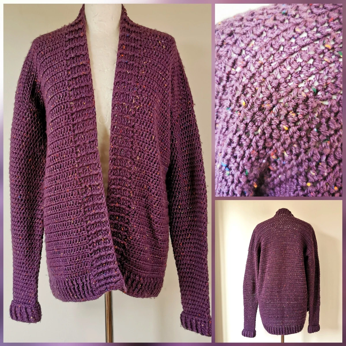 Purple chunky deals cardigan