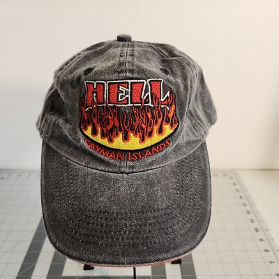Vintage HELL Cayman Islands Hat Cap Reef Divers USA Embroidered 