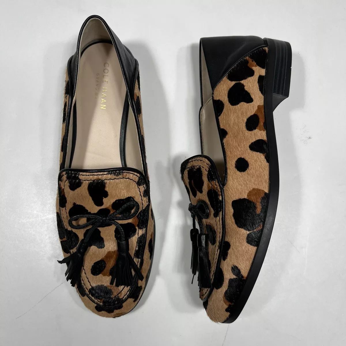 Cole haan leopard best sale loafers