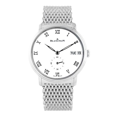 Blancpain Villeret Jour Date White Dial Steel 40.5mm 6652-1127-MMB Full Set