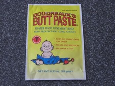 ULTRA RARE Boudreaux's Butt Paste SAMPLE Diaper Rash Ointment .33oz Collectible
