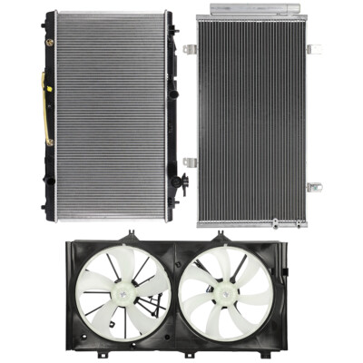 Electric Radiator Condenser Cooling Fan Kit For 09-12 Toyota Venza Camry 09-11