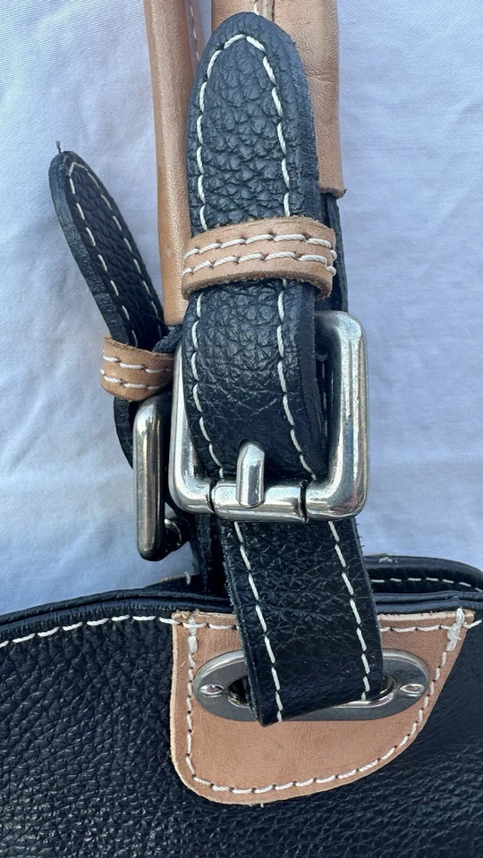 WOMEN'S BAG I MEDICI FIRENZE ITALY RICH PEBBLED LEATHER PURSE HANDBAG TOTE - Image 3 of 4