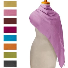 Burmese Silk Scarf Shawl Pashmina 100% Genuine All Colors MyanmarMakers 70x30 in