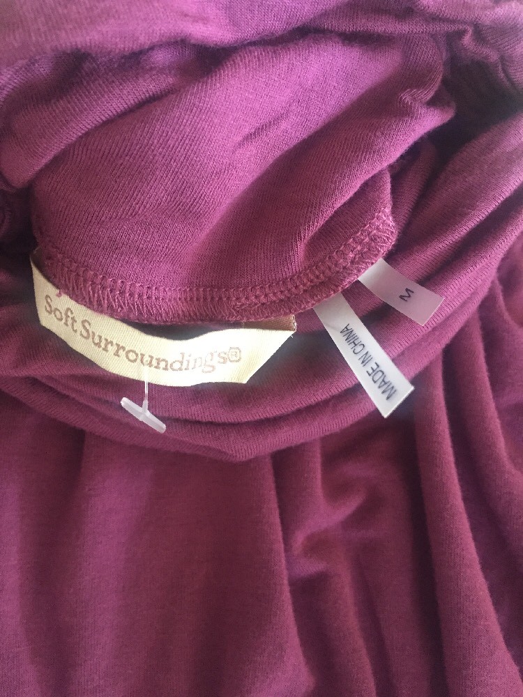 Soft Surroundings Turtleneck Shirt- Medium- Purple - image 3
