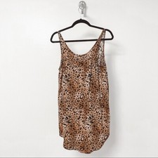 Knot Sisters Spring Break Holiday Chic Leopard Print Casual  Cover Up Mini Dress
