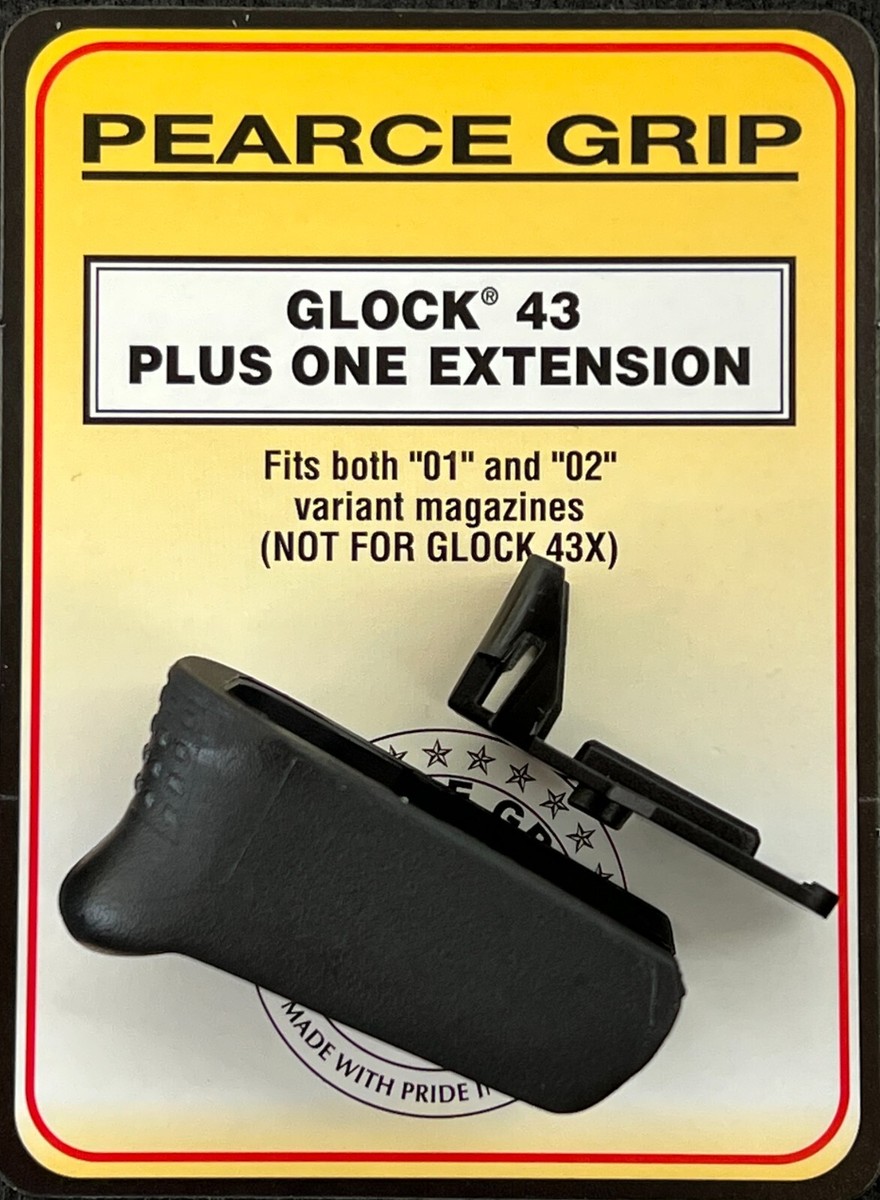 Pearce Grip GLOCK 43 G43 GRIP Extension PLUS one PG-43+1 FAST SAME