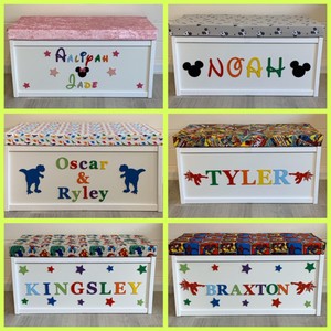 large personalised toy chest