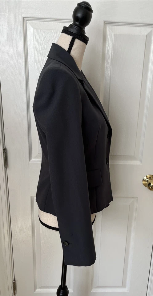 Jaqueta Blazer BENETTON VINTAGE-RARO-UNIDAS CORES de BENETTON Slim Fit Cinza Azul - Imagem 4 de 4