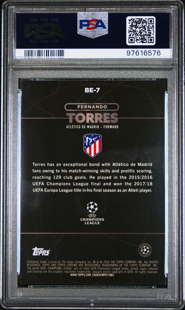 Carte Fernando Torres Shadow Etch Atletico Madrid - 2023-24 Topps UCC Chrome - Case Hit