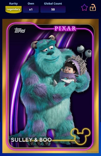 Topps Disney Collect digital Flagship - Sulley & Boo 50cc LE (digital card)