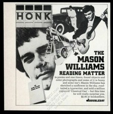 1969 Mason Williams photo Reading Matter book release vintage print ad