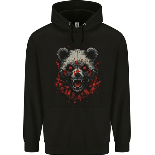 Felpa con cappuccio Halloween Evil Panda Bear Fantasy Horror da uomo 80% cotone - Foto 3 di 3