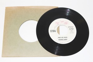 George Jones She S My Rock Promo 1984 Cbs Epic White Label 45 Vinyl Record Ebay