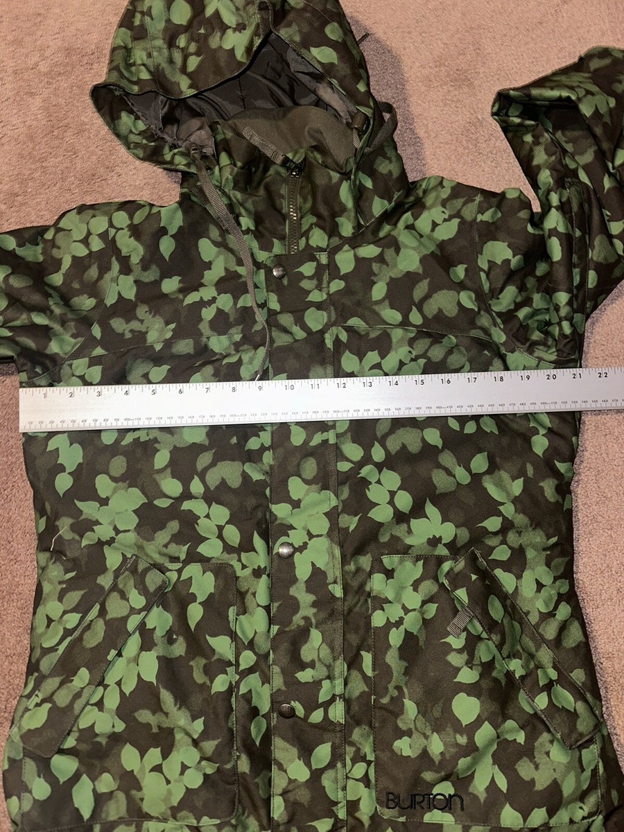Burton Snowboard Ski Camo Dryride Jacket Size Medium WB Ginger JK