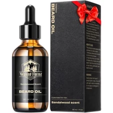 Beard Growth Oil with Vitamin E & Castor Oil, Softens & Strengthens