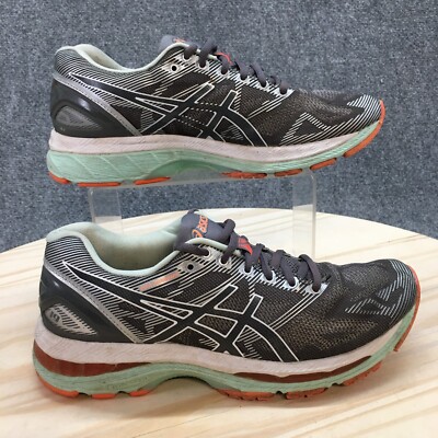 Asics Shoes Womens 8 Gel Nimbus 19 Athletic Running Sneakers T750N Black Gray