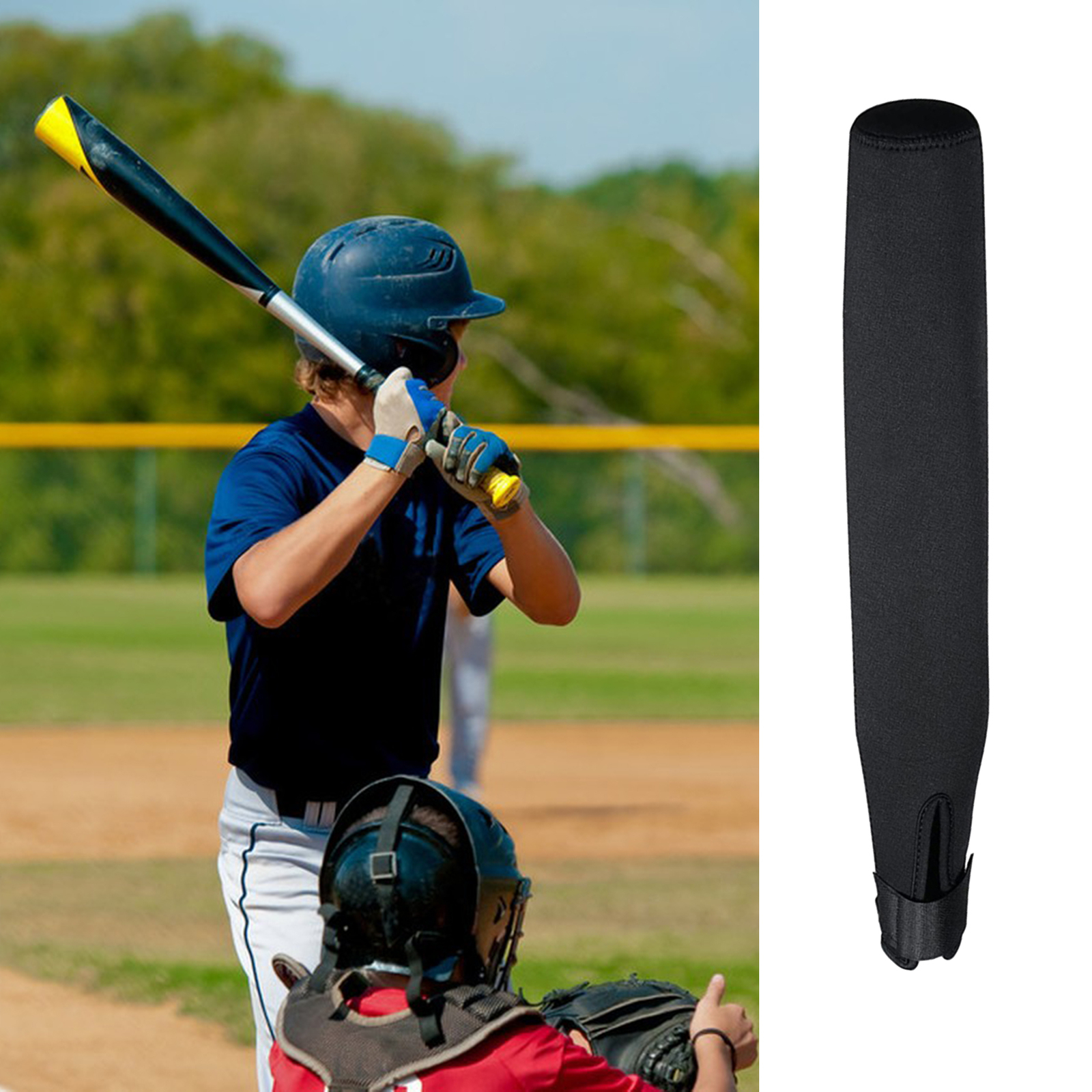 Baseball Bat Sleeve Fastener Tape Design Protective Baseball Softball