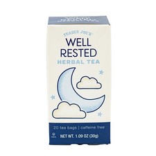 TRADER JOE'S WELL RESTED HERBAL TEA 20 BAG BOX