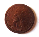 Antique 1881 USA Indian Head Cent Penny, Small Letters
