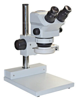 Stereo Zoom Microscope 7 60× 1:9 Zoom 115mm WD 22mm FOV Circular LED Camera Port