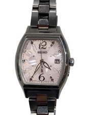SEIKO Solar Wristwatch/Analog/ /PNK/SLV/1B22 0BT0//