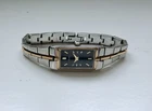 Vintage Ladies Seiko Wristwatch Two-Tone Quartz Rectangular Dial 2E20-OAYO
