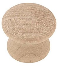 1" Classic Round Birch Knob