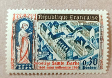 5A-Timbre France YT  1280 neuf **  année 1960 "collège sainte barbe"