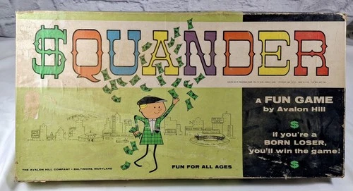 Vintage Squander Board Game Milton Bradley 1960s Complete Excellent Condition #1
